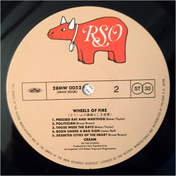 Cream (2) - Wheels Of Fire (2xVinyl, LP, Album, Reissue) Very Good Plus (VG+) / Very Good Plus (VG+)