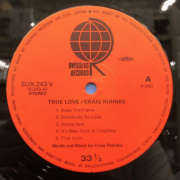Craig Ruhnke - True Love (Vinyl, LP, Album, Stereo) Very Good Plus (VG+) / Very Good (VG)