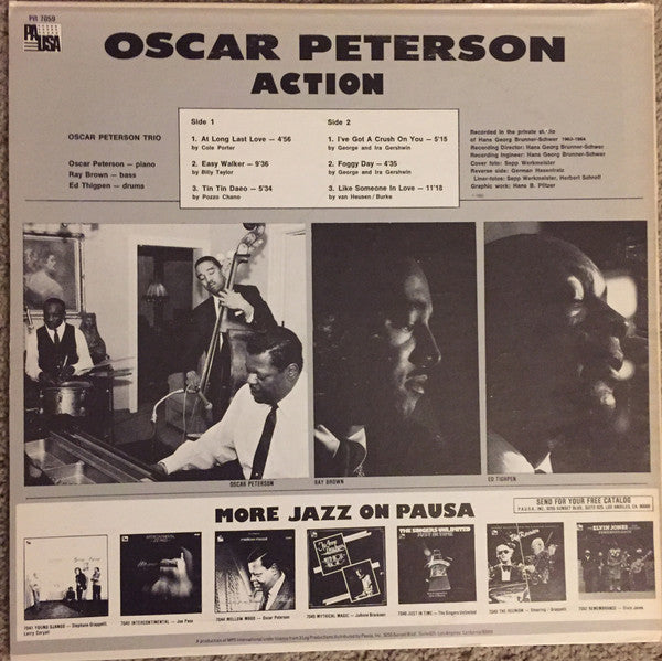 Oscar Peterson - Action (Vinyl, LP, Album, Reissue, Stereo) Good Plus (G+) / Good Plus (G+)