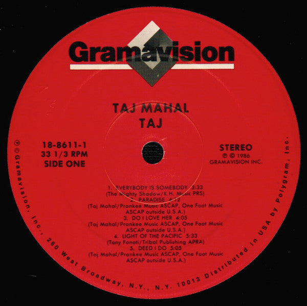 Taj Mahal - Taj (Vinyl, LP, Album, Stereo) Very Good Plus (VG+) / Very Good (VG)