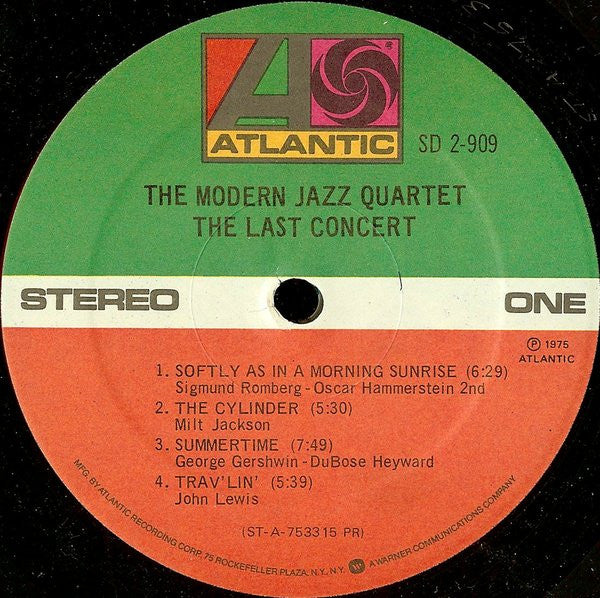 The Modern Jazz Quartet - The Last Concert (2xVinyl, LP, Album) Very Good (VG) / Very Good Plus (VG+)