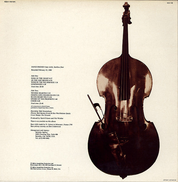 David Friesen - Paths Beyond Tracing (Vinyl, LP, Album) Very Good Plus (VG+) / Very Good Plus (VG+)