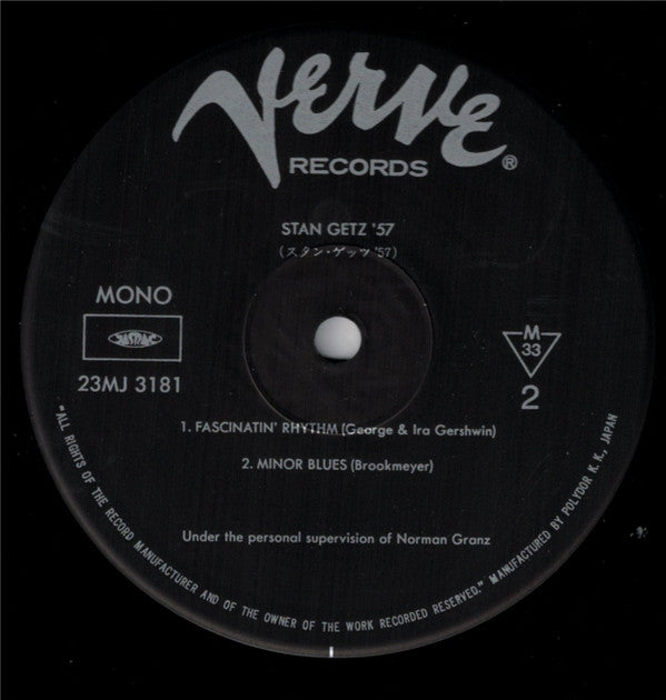 Stan Getz - Stan Getz '57 (Vinyl, LP, Album, Reissue, Mono) Very Good Plus (VG+) / Very Good Plus (VG+)