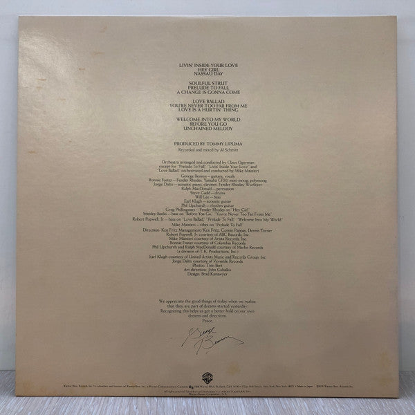 George Benson - Livin' Inside Your Love (2xVinyl, LP, Album) Very Good Plus (VG+) / Very Good Plus (VG+)
