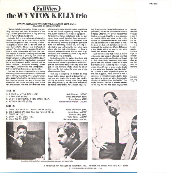 Wynton Kelly Trio - Full View (Vinyl, LP, Album, Stereo) Very Good Plus (VG+) / Very Good Plus (VG+)