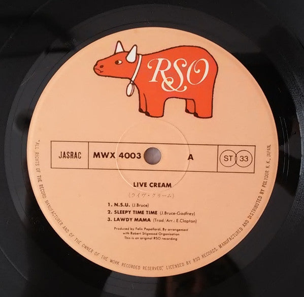 Cream (2) - Live Cream (Vinyl, LP, Album, Reissue)