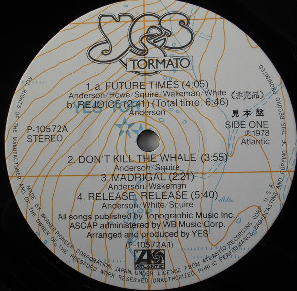 Yes - Tormato (Vinyl, LP, Album, Promo) Very Good Plus (VG+) / Very Good (VG)