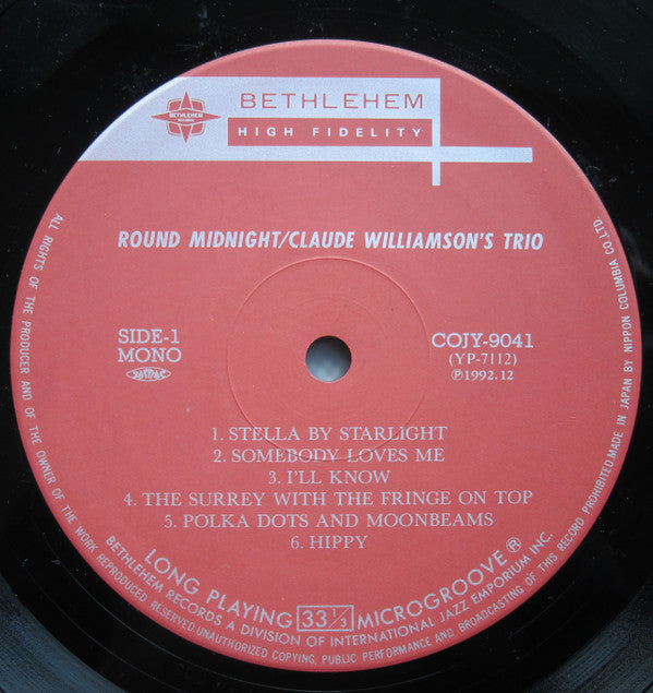 Claude Williamson - 'Round Midnight (Vinyl, LP, Album, Limited Edition, Reissue, Mono) Very Good Plus (VG+) / Very Good (VG)
