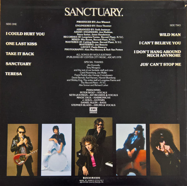 The J. Geils Band - Sanctuary. (Vinyl, LP, Album) Very Good Plus (VG+) / Very Good (VG)