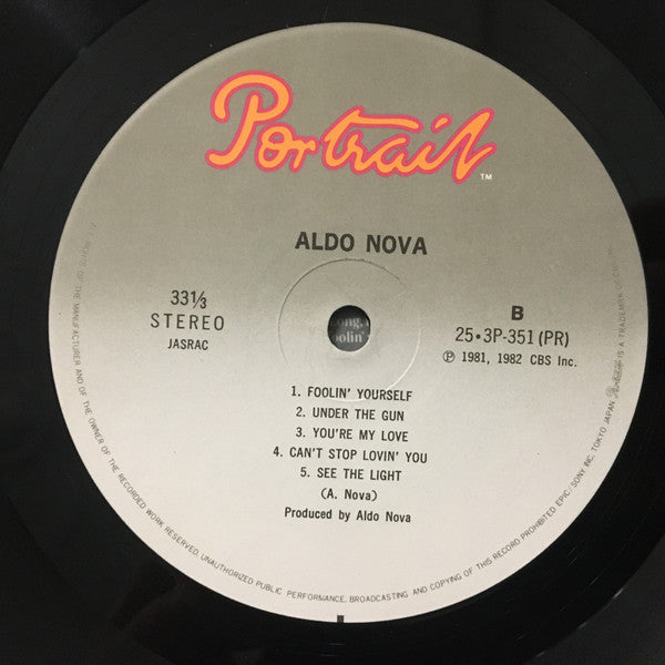 Aldo Nova - Aldo Nova (Vinyl, LP, Album) Very Good Plus (VG+) / Very Good Plus (VG+)