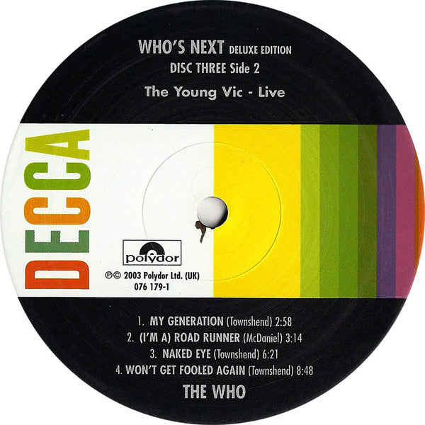 The Who - Who's Next (3xVinyl, LP, Album, Deluxe Edition, Remastered) Very Good Plus (VG+) / Very Good (VG)