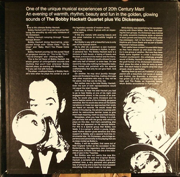 The Bobby Hackett Quartet - This Is My Bag (Vinyl, LP, Stereo) Good Plus (G+) / Very Good (VG)