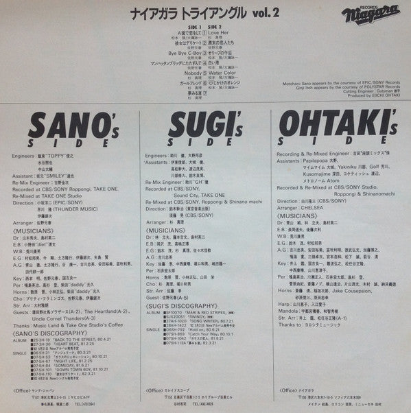 Niagara Triangle - Niagara Triangle Vol.2 (Vinyl, LP, Album, Stereo) Very Good Plus (VG+) / Good (G)