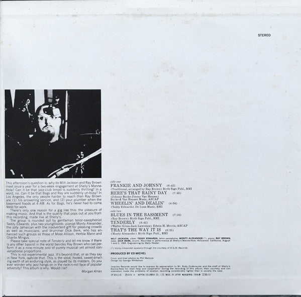 Milt Jackson Quintet - That's The Way It Is (Vinyl, LP, Album, Reissue, Stereo) Very Good (VG) / Very Good Plus (VG+)