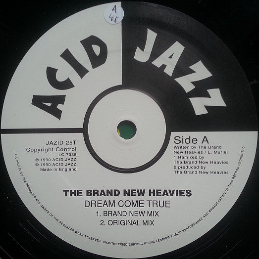 The Brand New Heavies - Dream Come True (Brand New Mix) (Vinyl, 12") Very Good (VG) / Very Good (VG)