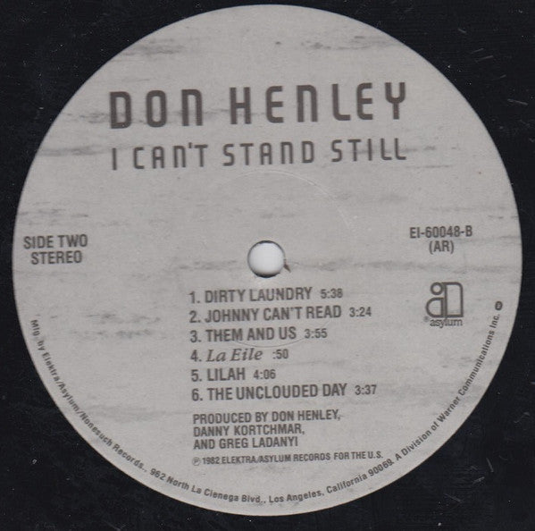 Don Henley - I Can't Stand Still (Vinyl, LP, Album, Stereo) Very Good Plus (VG+) / Very Good Plus (VG+)