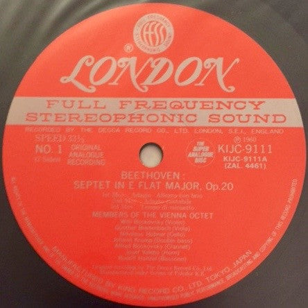 Ludwig van Beethoven - Septet Op.20 (Vinyl, LP, Stereo) Very Good Plus (VG+) / Very Good Plus (VG+)