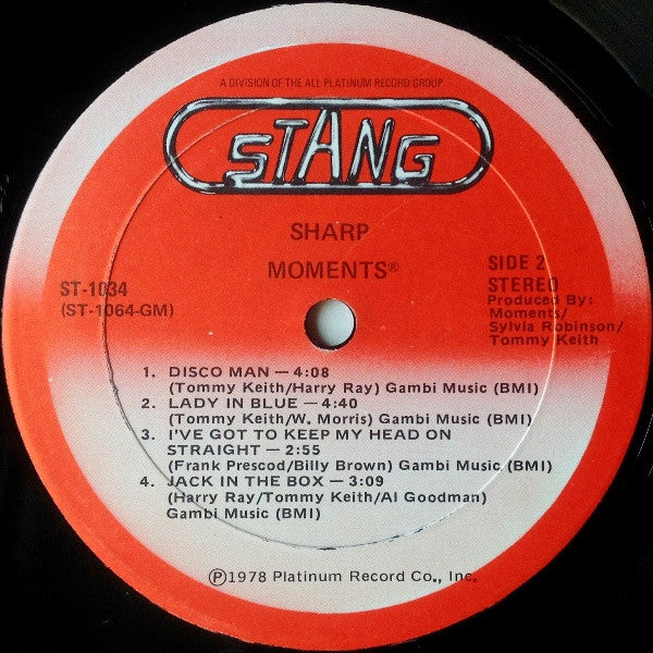 The Moments - Sharp (Vinyl, LP, Album) Very Good Plus (VG+) / Very Good (VG)