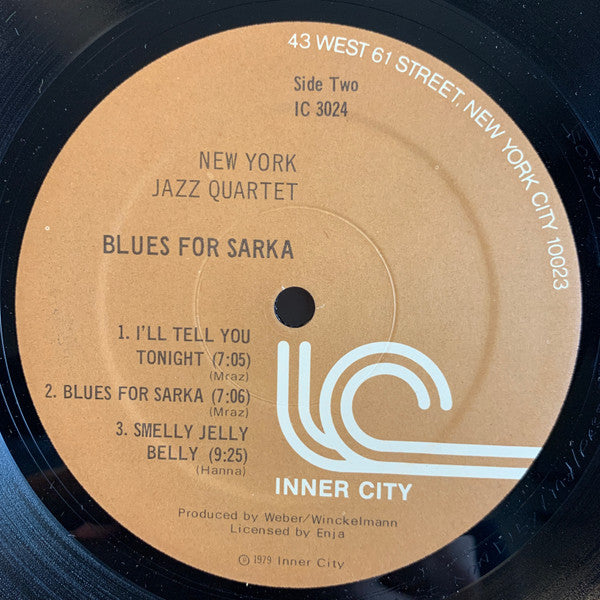 New York Jazz Quartet - Blues For Sarka (Vinyl, LP, Album, Stereo) Good Plus (G+) / Very Good (VG)
