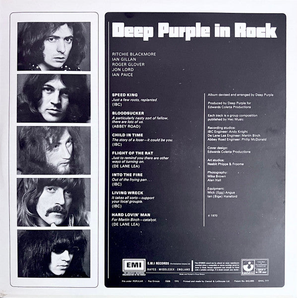 Deep Purple - Deep Purple In Rock (Vinyl, LP, Album, Reissue) Very Good Plus (VG+) / Very Good Plus (VG+)