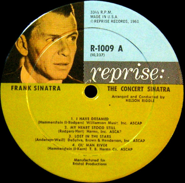 Frank Sinatra - The Concert Sinatra (Vinyl, LP, Album, Mono) Very Good Plus (VG+) / Good Plus (G+)