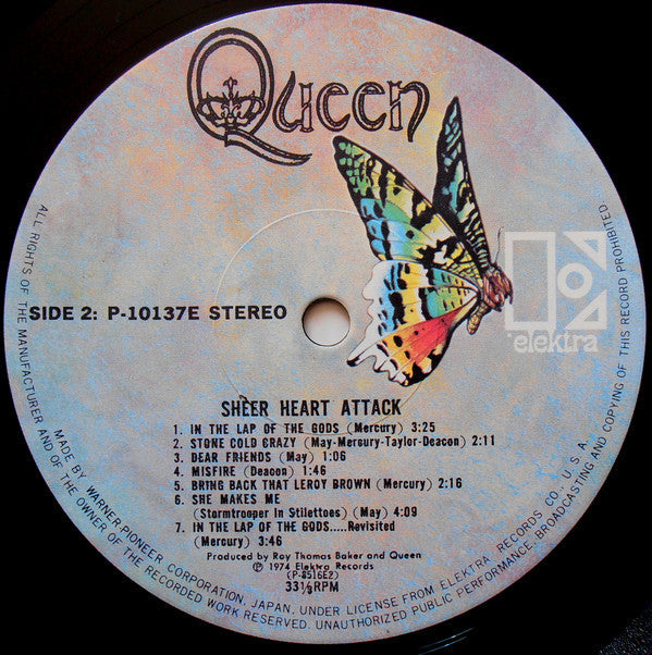 Queen - Sheer Heart Attack (Vinyl, LP, Album, Reissue, Stereo) Very Good Plus (VG+) / Very Good (VG)