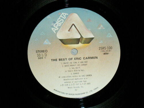 Eric Carmen - The Best Of Eric Carmen (Vinyl, LP, Compilation)