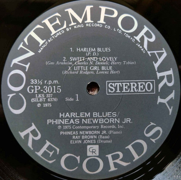 Phineas Newborn Jr. - Harlem Blues (Vinyl, LP, Album, Stereo)