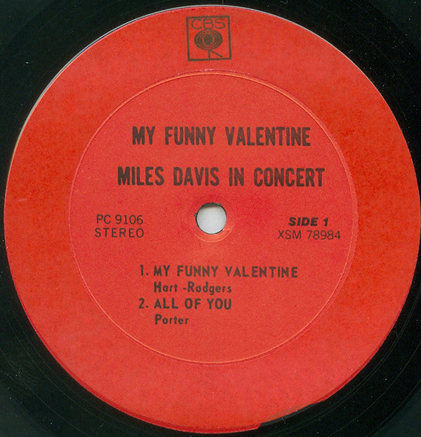 Miles Davis - My Funny Valentine - Miles Davis In Concert (Vinyl, LP, Album, Repress, Stereo) Very Good Plus (VG+) / Very Good (VG)