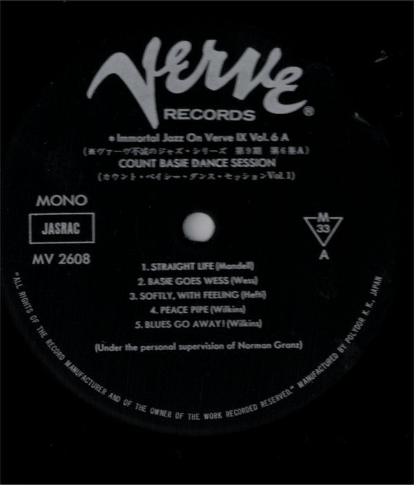 Count Basie - Dance Session (Vinyl, LP, Album, Reissue, Mono) Very Good Plus (VG+) / Very Good Plus (VG+)