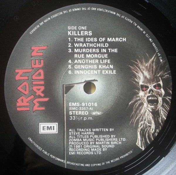 Iron Maiden - Killers (Vinyl, LP, Album, Limited Edition, Stereo)