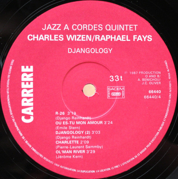 Jazz A Cordes Quintet - Djangology (2xVinyl, LP, Album) Good Plus (G+) / Good Plus (G+)