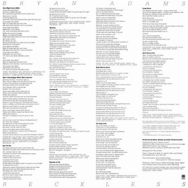 Bryan Adams - Reckless (Vinyl, LP, Album) Very Good Plus (VG+) / Very Good Plus (VG+)