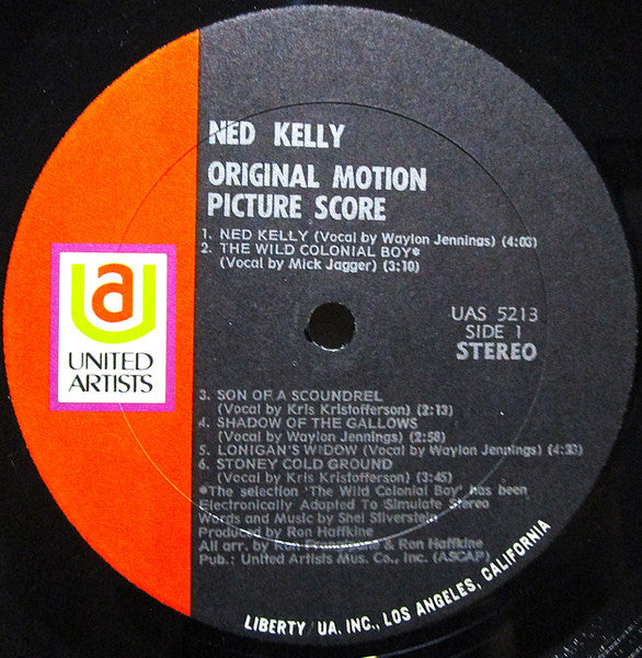 Various - Mick Jagger As Ned Kelly (Vinyl, LP, Album, Stereo) Very Good (VG) / Poor (P)