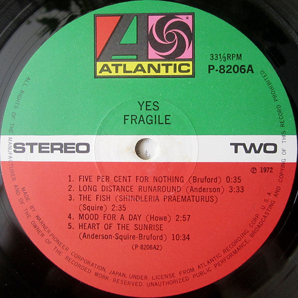 Yes - Fragile (Vinyl, LP, Album, Reissue)