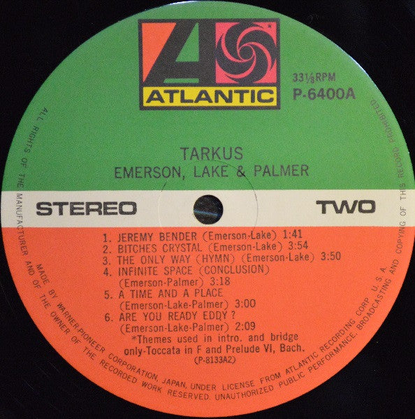 Emerson, Lake & Palmer - Tarkus (Vinyl, LP, Album, Reissue, Limited Edition) Very Good (VG) / Very Good (VG)