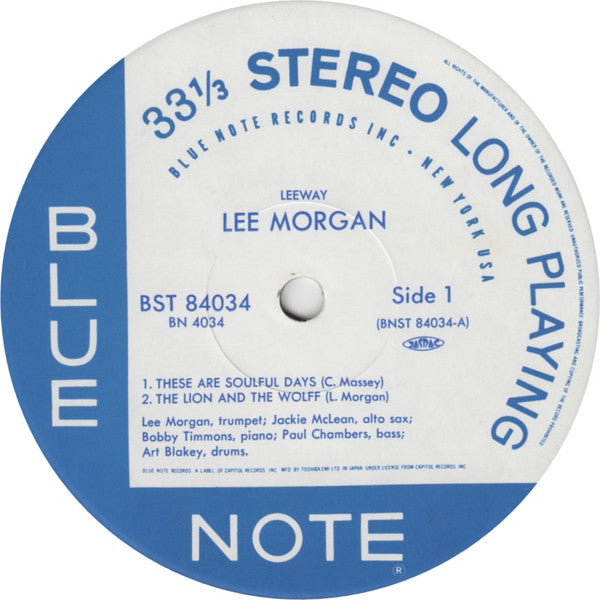 Lee Morgan - Leeway (Vinyl, LP, Album, Limited Edition, Reissue, Stereo) Very Good (VG) / Very Good Plus (VG+)