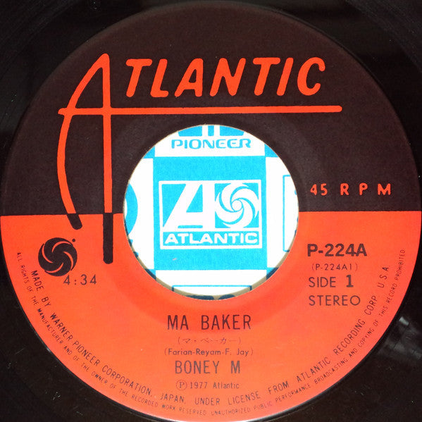 Boney M. - Ma Baker / A Woman Can Change A Man (Vinyl, 7", 45 RPM, Single, Stereo) Very Good Plus (VG+) / Very Good (VG)