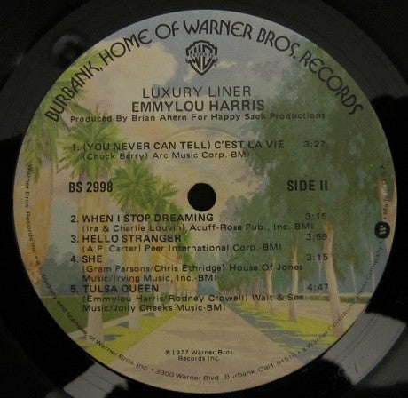 Emmylou Harris - Luxury Liner (Vinyl, LP, Album) Very Good Plus (VG+) / Very Good (VG)