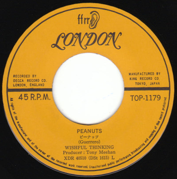 Wishful Thinking - Peanuts (Vinyl, 7", Single) Very Good Plus (VG+) / Very Good Plus (VG+)