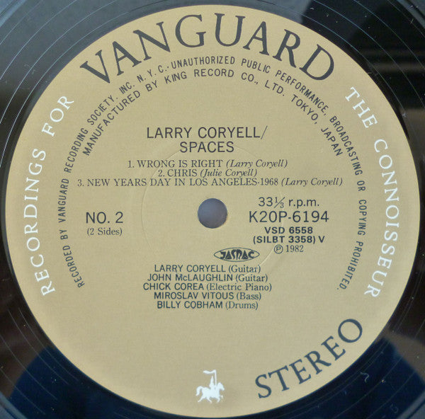 Larry Coryell - Spaces (Vinyl, LP, Album, Reissue)