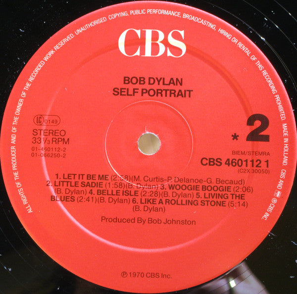Bob Dylan - Self Portrait (2xVinyl, LP, Album, Reissue, Stereo) Near Mint (NM or M-) / Near Mint (NM or M-)