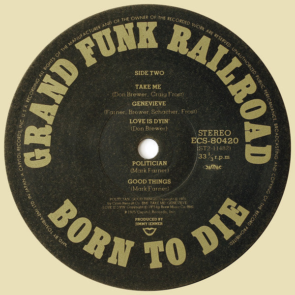Grand Funk Railroad - Born To Die (Vinyl, LP, Album)