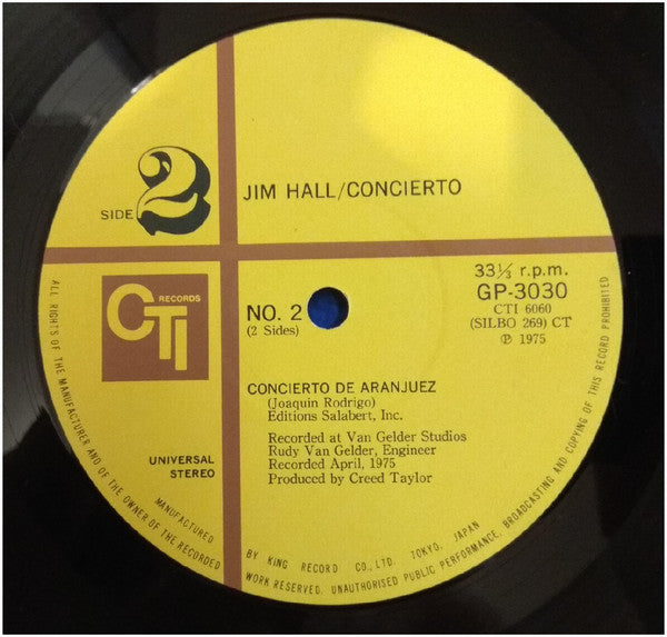 Jim Hall - Concierto (Vinyl, LP, Album, Stereo)