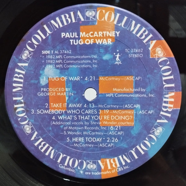 Paul McCartney - Tug Of War (Vinyl, LP, Album, Reissue) Good Plus (G+) / Very Good (VG)