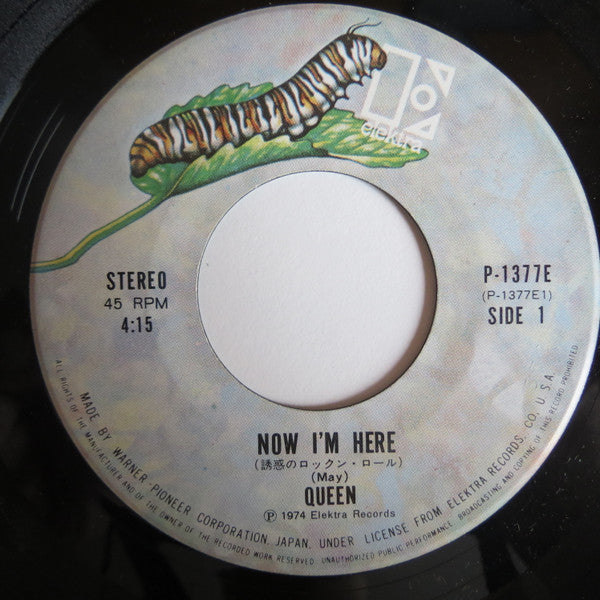 Queen - Now I'm Here = 誘惑のロックン・ロール (Vinyl, 7", 45 RPM, Single, Stereo) Very Good Plus (VG+) / Very Good (VG)