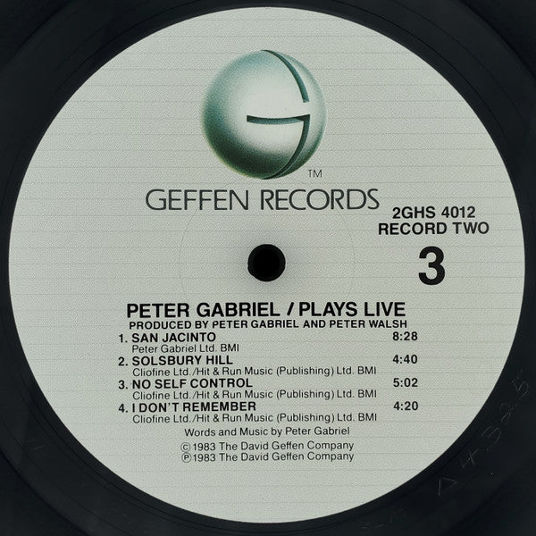 Peter Gabriel - Plays Live (Vinyl, LP, Album)