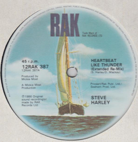Steve Harley - Heartbeat Like Thunder (Vinyl, 12", Single) Very Good Plus (VG+) / Very Good Plus (VG+)
