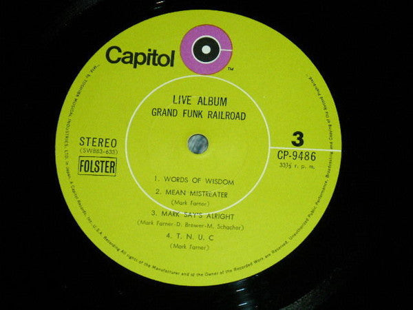 Grand Funk Railroad - Live Album (Vinyl, LP, Album, Stereo)