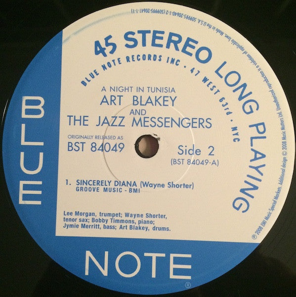 Art Blakey & The Jazz Messengers - A Night In Tunisia (2xVinyl, 12", 45 RPM, Album, Limited Edition, Reissue, Stereo) Very Good Plus (VG+) / Near Mint (NM or M-)